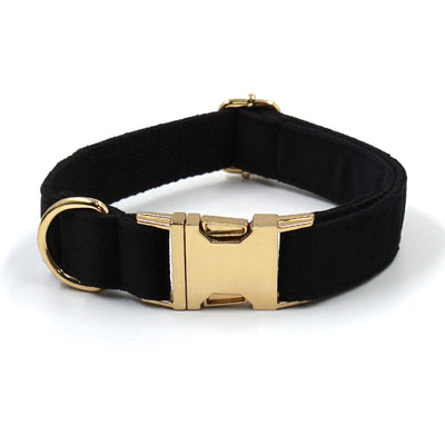Puptqe Black Velvet Dog Collar