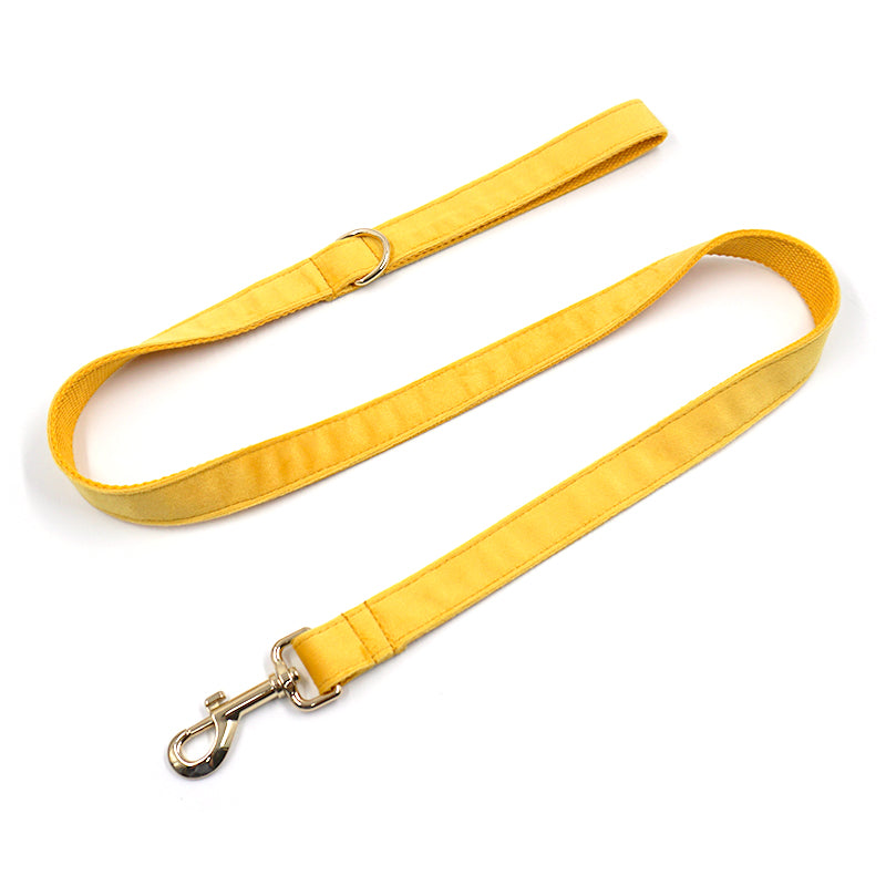 Puptqe Yellow Velvet Dog Leash