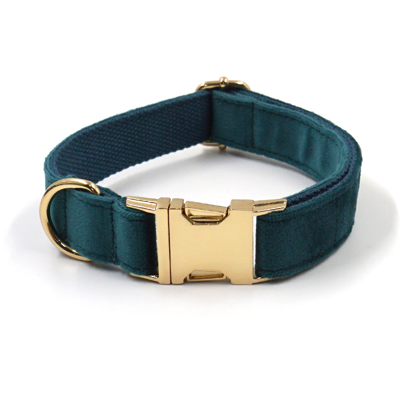 Puptqe Emerald Velvet Dog Collar