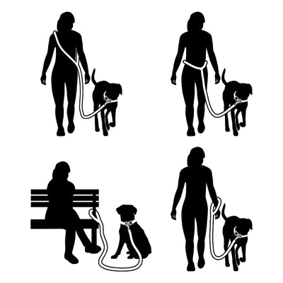 Hands Free Rope Leash - Noir 7ft