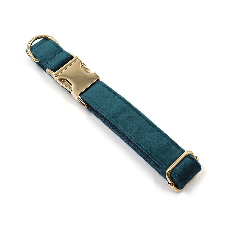 Puptqe Emerald Velvet Dog Collar