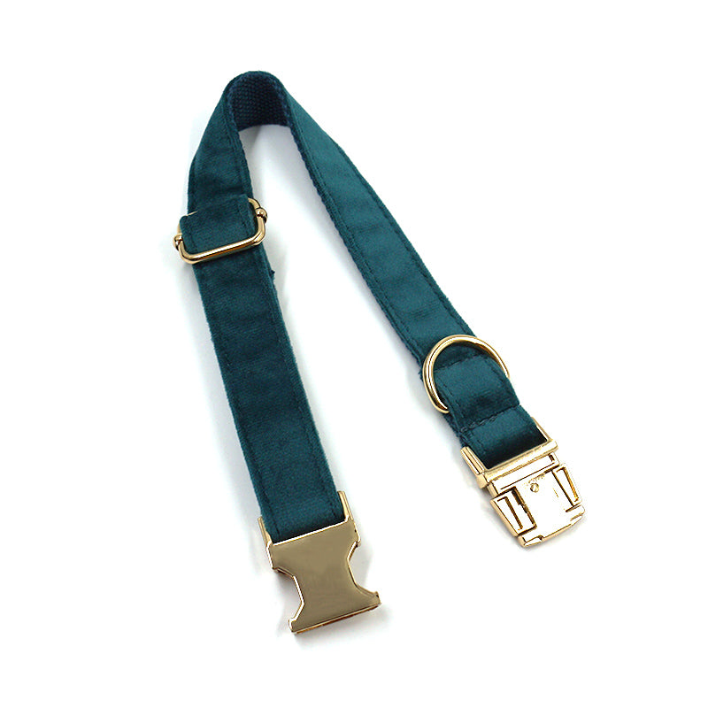 Puptqe Emerald Velvet Dog Collar
