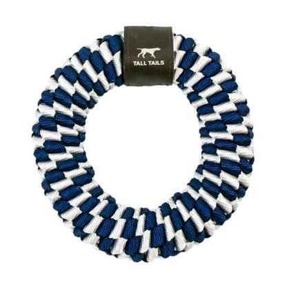 NAVY BRAIDED RING DOG TOY