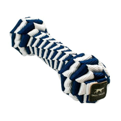 NAVY BRAIDED BONE DOG TOY