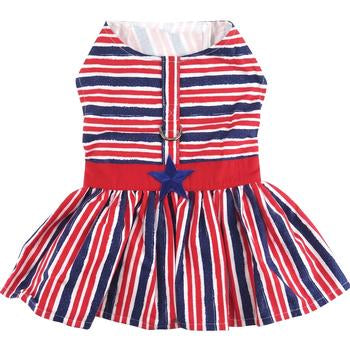 Patriotic Dog Dress with Matching Leash