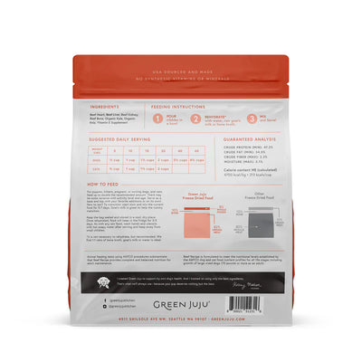 Beef Recipe - Freeze Dried Raw Diet