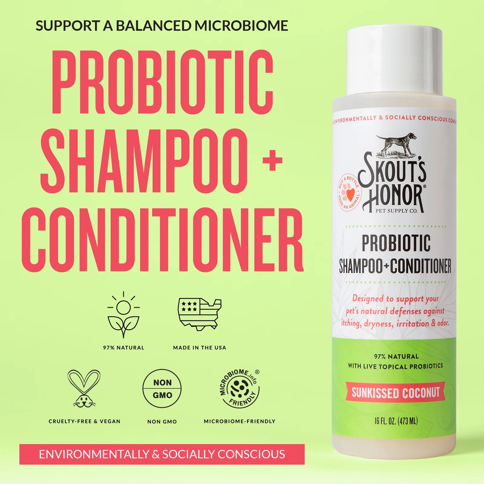 Probiotic Shampoo + Conditioner - Sun-kissed Coconut