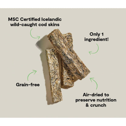 Air Dried Cod Skins Treat Sticks
