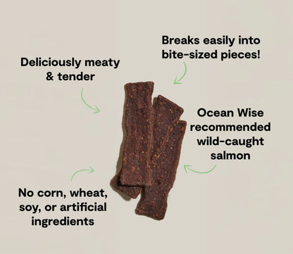 Grain-Free Wild-Caught Salmon Jerky Strips