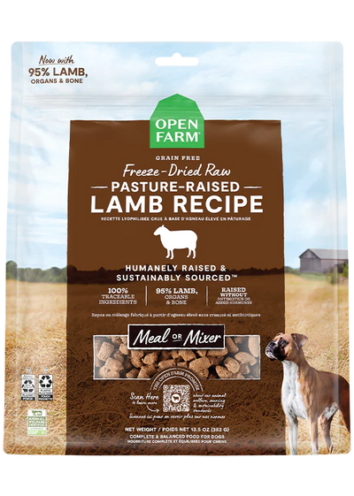 Pasture-raised Lamb Freeze Dried Raw Dog Food - 13.5oz