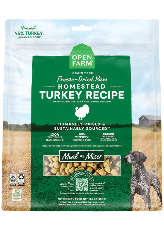 Homestead Turkey Freeze Dried Raw Dog Food 13.5oz