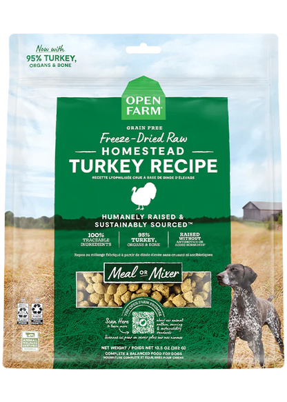 Homestead Turkey Freeze Dried Raw Dog Food 13.5oz