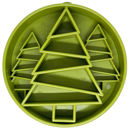 Pine Tree Design Enrichment Slow Feeder Bowl