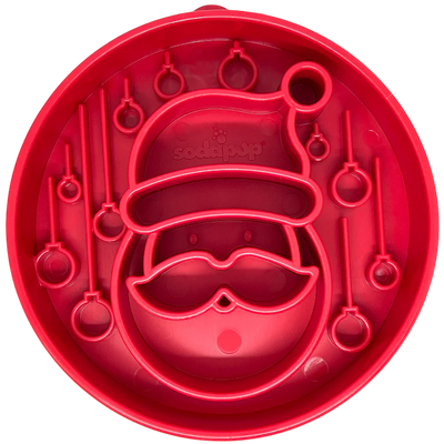 Santa Design Enrichment Slow Feeder Bowl