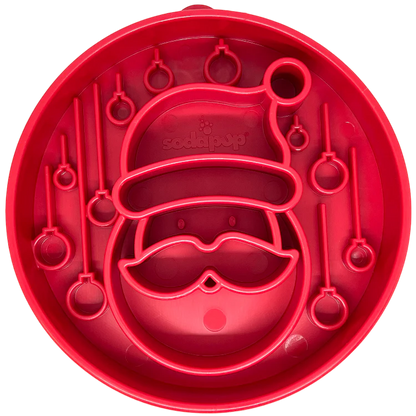 Santa Design Enrichment Slow Feeder Bowl