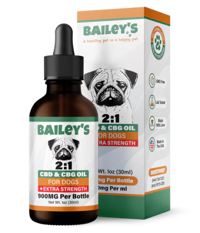 Extra Strength 2:1 CBD & CBG Oil For Dogs