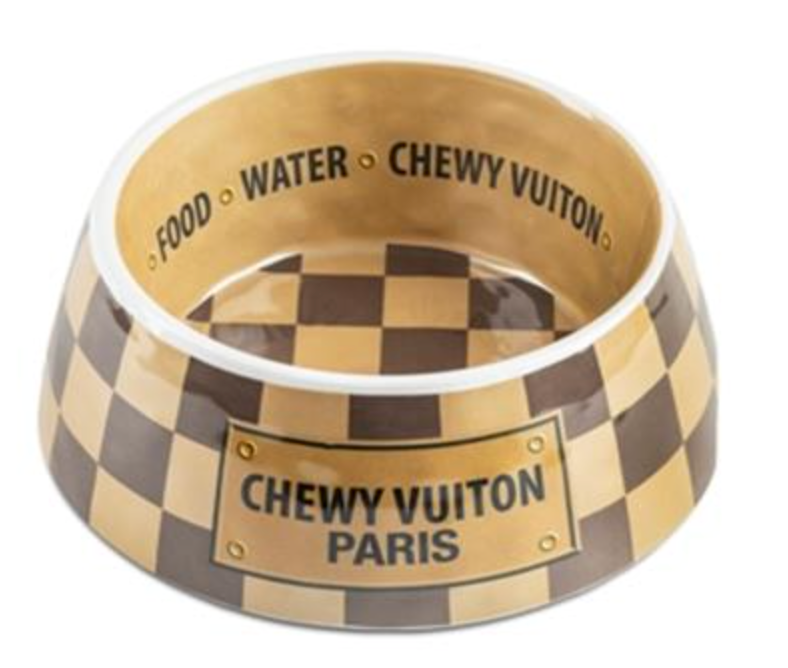 Checker Chewy Vuiton Bowls & Mat Bundle