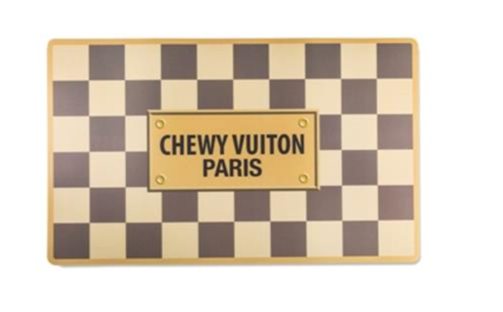 Checker Chewy Vuiton Bowls & Mat Bundle