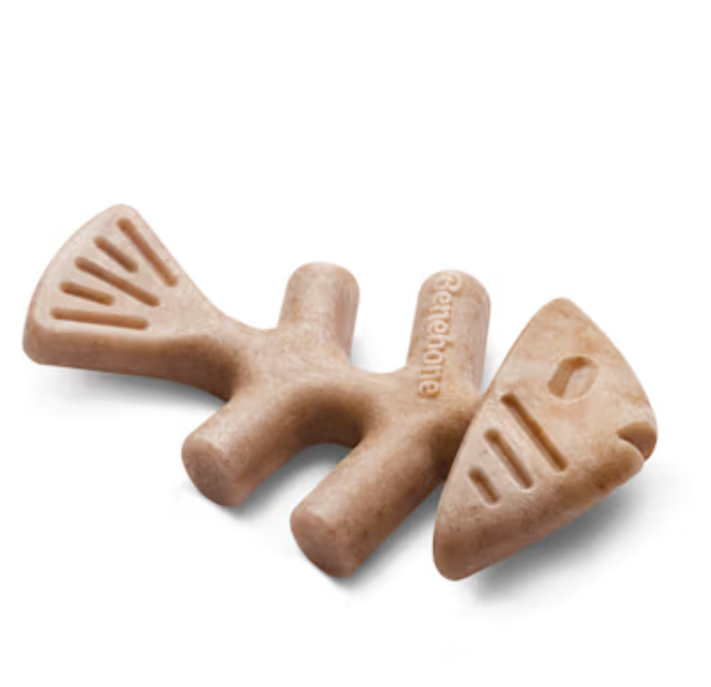 Benebone Fishbone Puppy Chew Toys, Small, Pack of 2