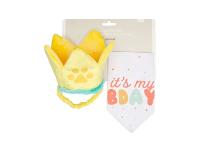 Pearhead Happy Barkday Pet M/L Bandana Hat Set