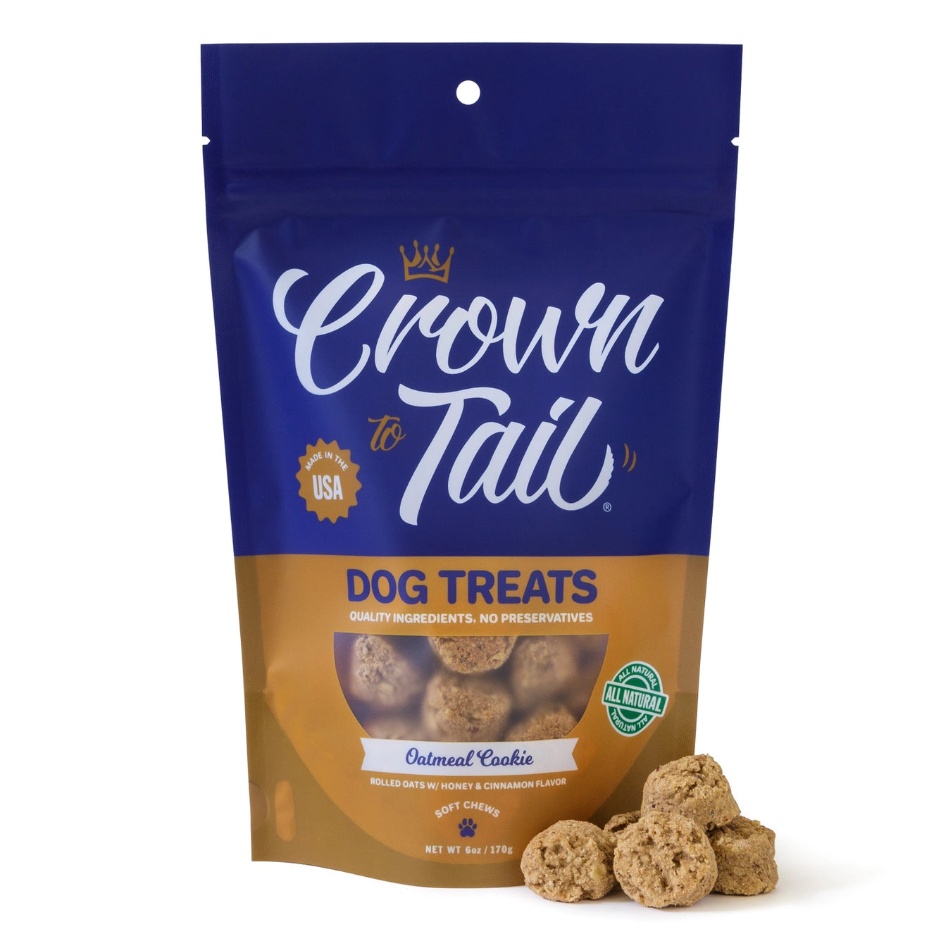 Oatmeal Cookie Soft Chew Dog Treat -  6oz
