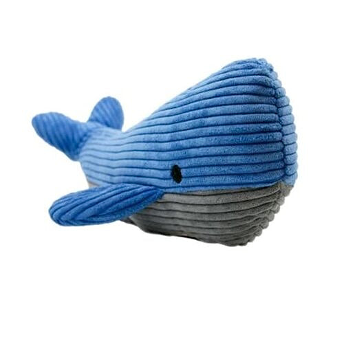 Plush Whale Dog Toy with Squeaker