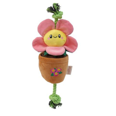 Flower Treat-and-Tug Dog Toy