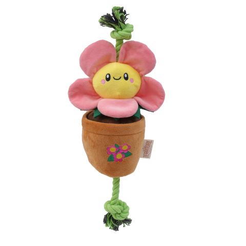 Flower Treat-and-Tug Dog Toy
