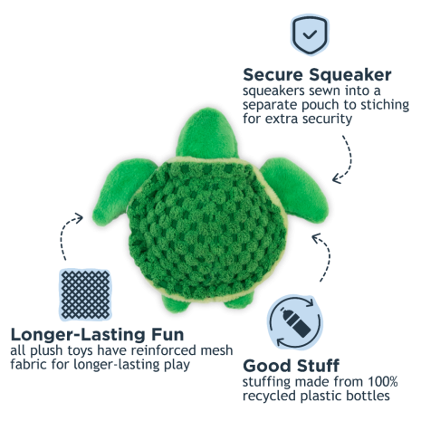 Baby Turtle with Squeaker Dog Toy