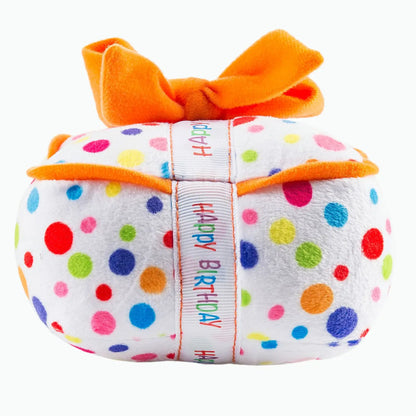 Happy Birthday Gift Box Squeaker Dog Toy