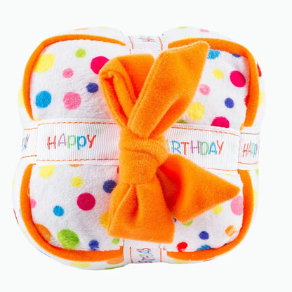 Happy Birthday Gift Box Squeaker Dog Toy