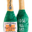 Woof Clicquot Rose' Champagne Bottle Squeaker Dog Toy