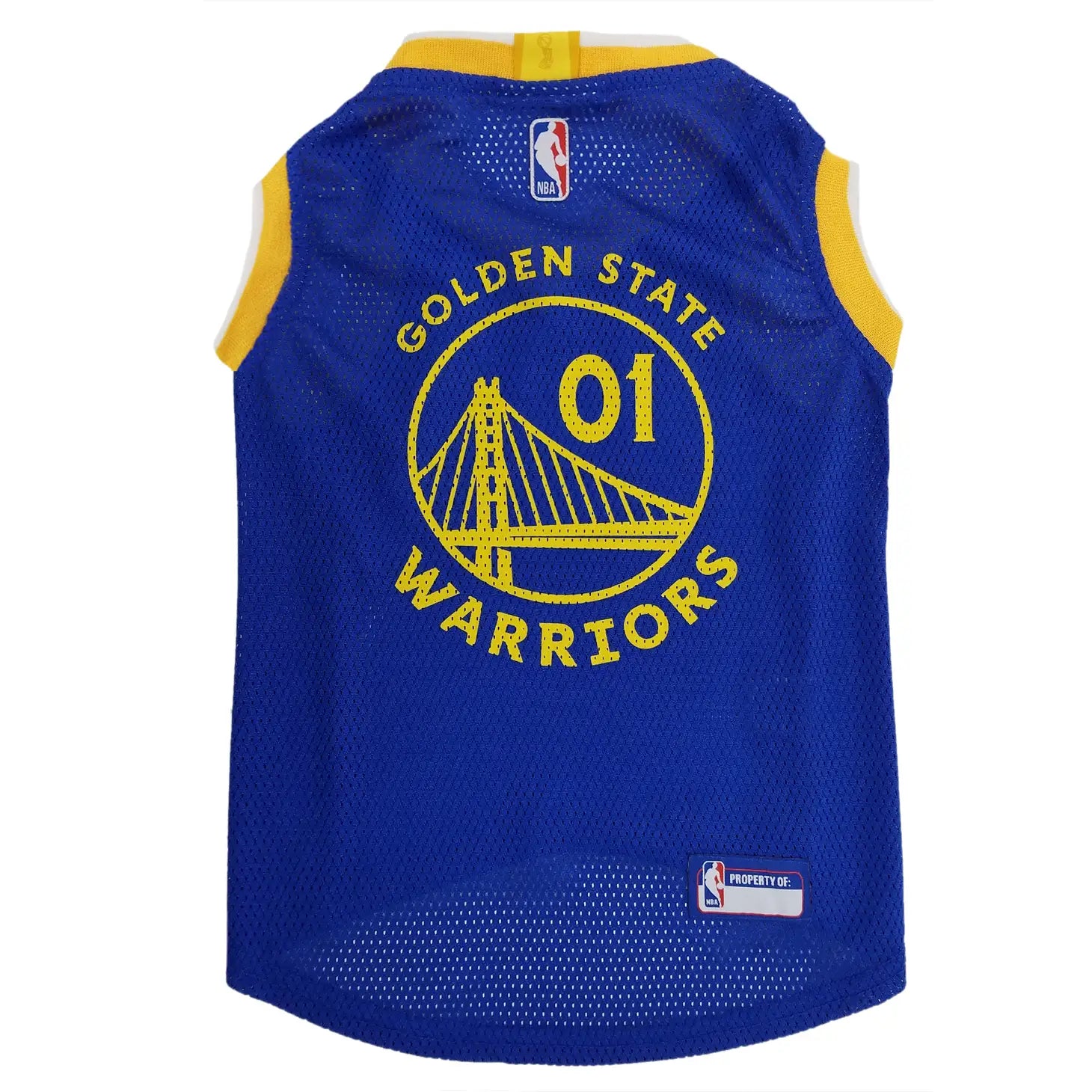 NBA Golden Sate Warriors Basketball Mesh Jersey by Pets First