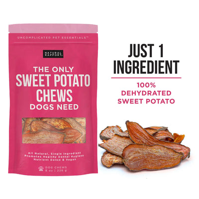 Natural Rapport The Only Sweet Potato Chews Dogs Need - 8oz