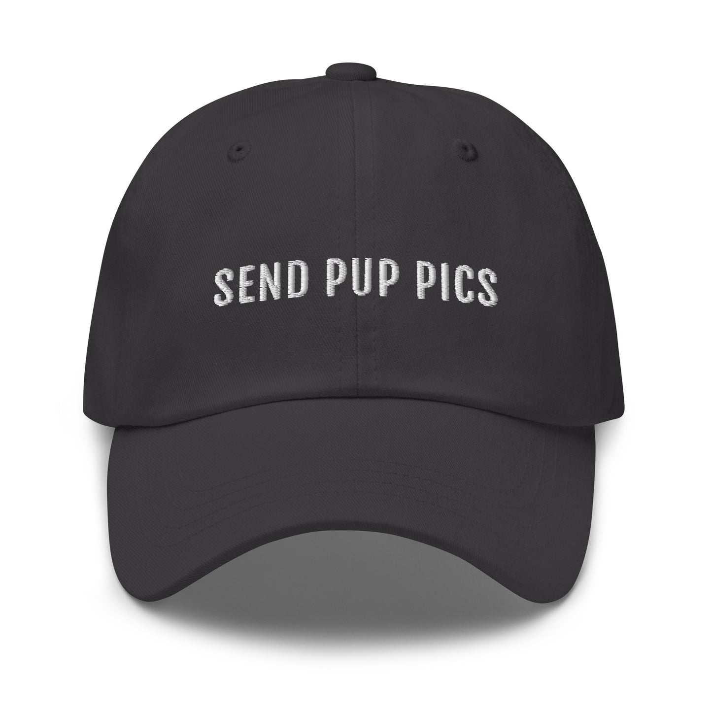 dark grey pup hat