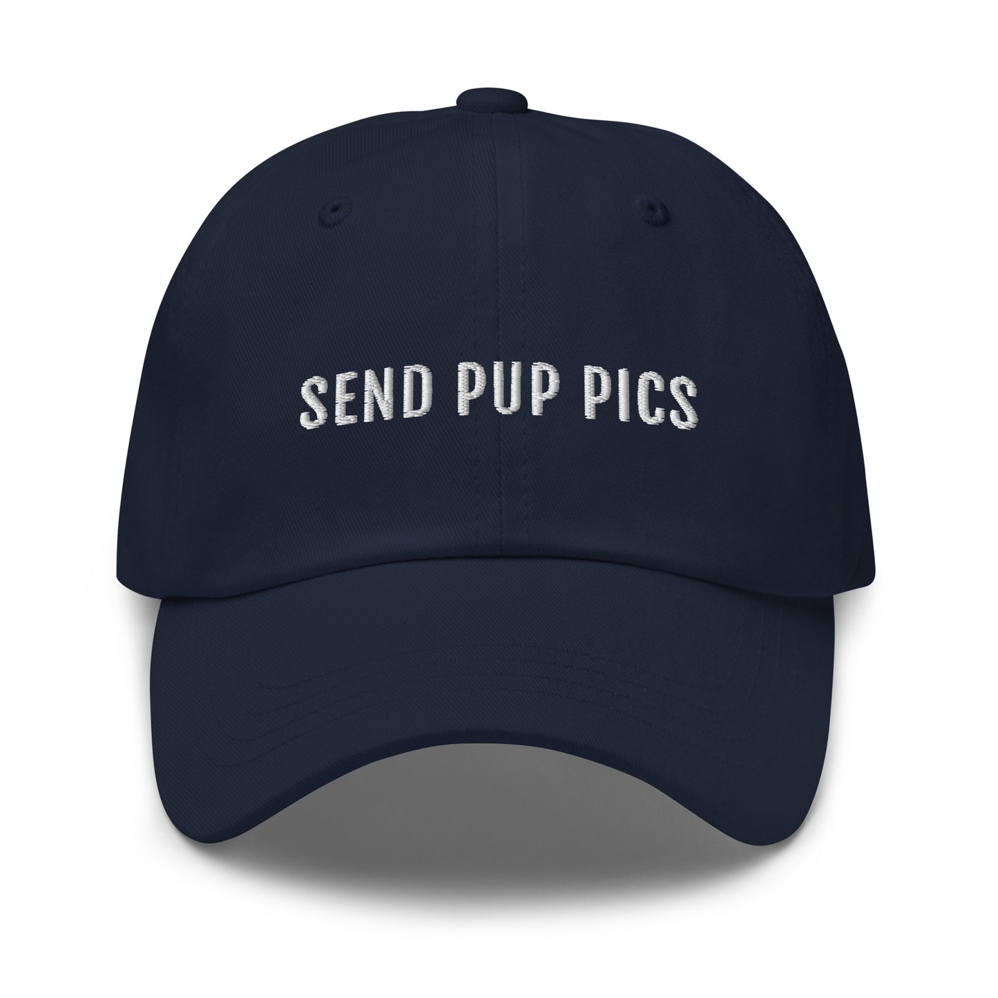 send pup pics dad hat