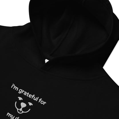 I'm Grateful for My Dog Kids Fleece Hoodie