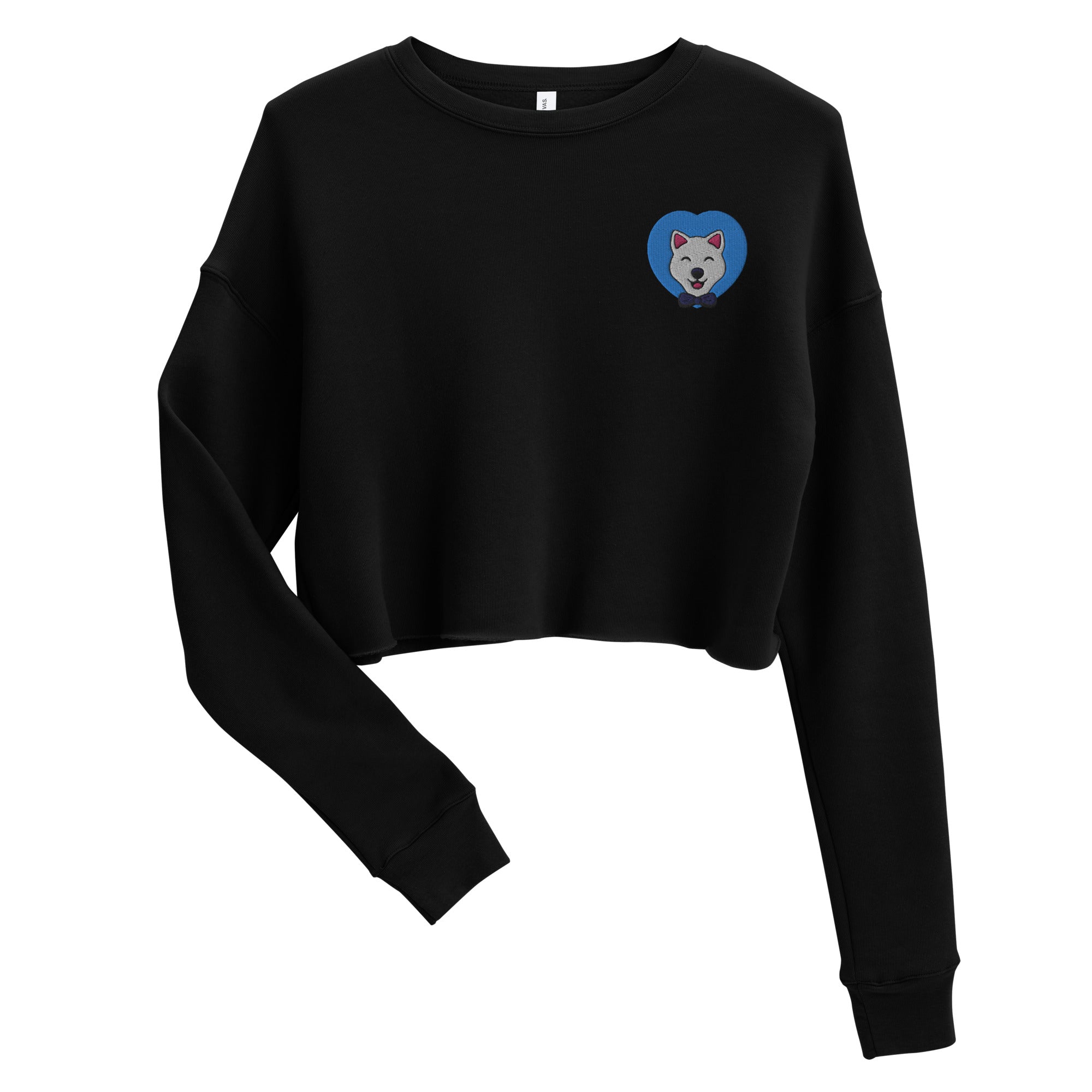 womens cropped black sweatshirt